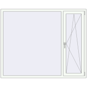 REHAU Euro 70 1800x1450 мм Білий (RAL 9016) з двох сторін