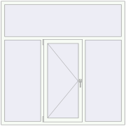 REHAU Euro 60 1800x1800 мм Білий (RAL 9016) з двох сторін
