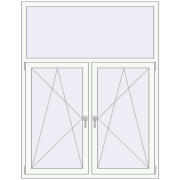 REHAU Euro 70 1400x1800 мм Білий (RAL 9016) з двох сторін