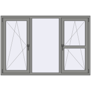 Altest Pony 375 1800x1200 мм RAL 9007 Grey aluminium з двох сторін