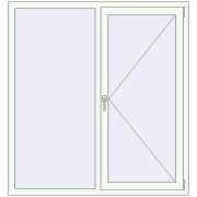 Вікна 1350x1500 мм REHAU Euro 70 Білий (RAL 9016) з двох сторін