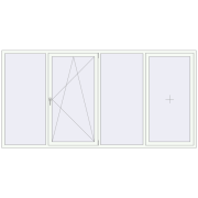 Вікна 3200x1600 мм REHAU Euro 60 ANTHRACITE_GREY_STRUKTURAL ззовні