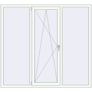 REHAU Euro 60 1850x1700 мм Білий (RAL 9016) з двох сторін