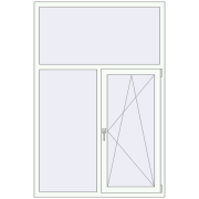 REHAU Euro 60 1270x1900 мм Білий (RAL 9016) з двох сторін
