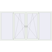 REHAU Euro 60 2850x1610 мм Білий (RAL 9016) з двох сторін REHAU Euro 60 2850x1610 мм Білий (RAL 9016) з двох сторін