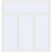 REHAU Euro 70 1800x1900 мм Білий (RAL 9016) з двох сторін