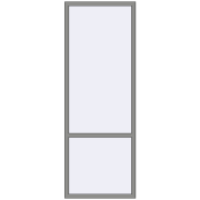 Altest Pony 375 900x2500 мм RAL 9007 Grey aluminium з двох сторін