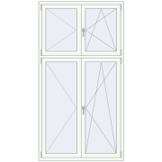REHAU SYNEGO MD 1200x2250 мм Білий (RAL 9016) з двох сторін