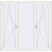 REHAU SYNEGO MD 1800x1750 мм Білий (RAL 9016) з двох сторін