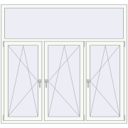 REHAU SYNEGO MD 1860x1760 мм Білий (RAL 9016) з двох сторін