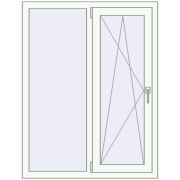 REHAU Euro 70 1000x1300 мм Білий (RAL 9016) з двох сторін