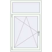 Вікна 825x1360 мм REHAU Euro 70 Білий (RAL 9016) з двох сторін