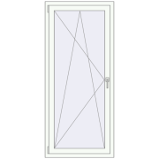 REHAU Euro 70 800x1700 мм Білий (RAL 9016) з двох сторін REHAU Euro 70 800x1700 мм Білий (RAL 9016) з двох сторін