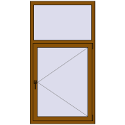 REHAU Euro 60 900x1700 мм GOLDEN OAK з двох сторін