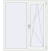 REHAU Euro 70 1250x1440 мм Білий (RAL 9016) з двох сторін