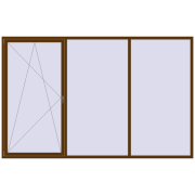 REHAU Euro 70 3300x2100 мм WALNUT з двох сторін