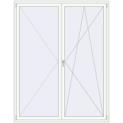 REHAU Brillant-Design 1800x2300 мм Білий (RAL 9016) з двох сторін