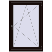 REHAU Brillant-Design 800x1200 мм BLACK_BROWN з двох сторін