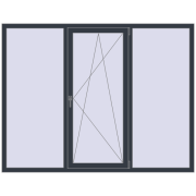 REHAU Euro 70 2100x1600 мм ANTHRACITE_GREY_STRUKTURAL з двох сторін