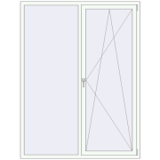 REHAU Euro 70 1600x2100 мм Білий (RAL 9016) з двох сторін REHAU Euro 70 1600x2100 мм Білий (RAL 9016) з двох сторін
