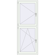 REHAU Brillant-Design 770x2010 мм Білий (RAL 9016) з двох сторін