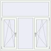 REHAU Euro 70 1500x1500 мм BLACK_ULTI-MATT ззовні