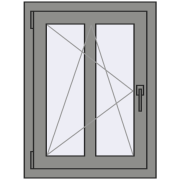 Altest Pony 375 600x800 мм RAL 9007 Grey aluminium з двох сторін
