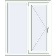 Вікна 1000x1200 мм REHAU Euro 60 Білий (RAL 9016) з двох сторін