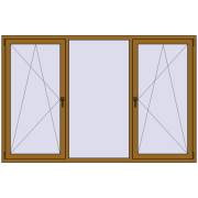 REHAU Euro 70 2300x1500 мм LIGHT_OAK з двох сторін REHAU Euro 70 2300x1500 мм LIGHT_OAK з двох сторін