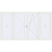 REHAU Euro 70 2900x1600 мм Білий (RAL 9016) з двох сторін