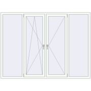 REHAU Euro 70 2300x1700 мм Білий (RAL 9016) з двох сторін REHAU Euro 70 2300x1700 мм Білий (RAL 9016) з двох сторін