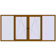 REHAU Euro 60 3100x1480 мм GOLDEN OAK з двох сторін