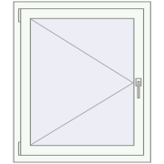 REHAU Euro 70 790x1000 мм BLACK_BROWN ззовні