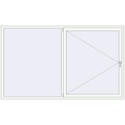 REHAU Euro 60 2500x1500 мм Білий (RAL 9016) з двох сторін