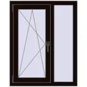 REHAU Euro 60 800x1010 мм BLACK_BROWN з двох сторін