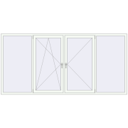 REHAU Euro 60 3000x1450 мм Білий (RAL 9016) з двох сторін REHAU Euro 60 3000x1450 мм Білий (RAL 9016) з двох сторін