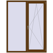 REHAU SYNEGO MD 1350x1750 мм WALNUT з двох сторін