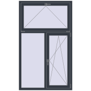 REHAU Euro 70 1100x1840 мм ANTHRACITE_GREY_STRUKTURAL з двох сторін REHAU Euro 70 1100x1840 мм ANTHRACITE_GREY_STRUKTURAL з двох сторін