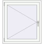 REHAU Euro 70 890x960 мм Білий (RAL 9016) з двох сторін REHAU Euro 70 890x960 мм Білий (RAL 9016) з двох сторін