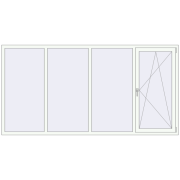 Вікна 2750x1400 мм REHAU Brillant-Design Білий (RAL 9016) з двох сторін