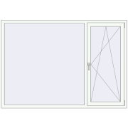 REHAU Euro 70 2000x1400 мм Білий (RAL 9016) з двох сторін