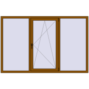REHAU Brillant-Design 2100x1350 мм GOLDEN OAK з двох сторін
