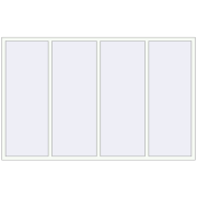 REHAU Brillant-Design 2600x1650 мм Білий (RAL 9016) з двох сторін