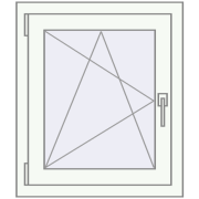 REHAU Brillant-Design 575x730 мм Білий (RAL 9016) з двох сторін
