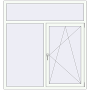 REHAU Brillant-Design 1550x1660 мм Білий (RAL 9016) з двох сторін