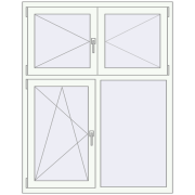 Вікна 1220x1550 мм REHAU Euro 70