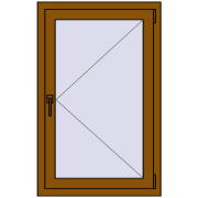 REHAU Euro 60 700x1100 мм GOLDEN OAK з двох сторін