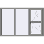 Altest Pony 375 1800x1200 мм RAL 9007 Grey aluminium з двох сторін Altest Pony 375 1800x1200 мм RAL 9007 Grey aluminium з двох сторін
