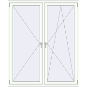 REHAU Euro 70 1500x1800 мм Білий (RAL 9016) з двох сторін