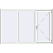 REHAU SYNEGO MD 1800x1200 мм Білий (RAL 9016) з двох сторін